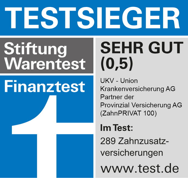 Stiftung Warentest, Testsieger ZahnPRIVAT 100